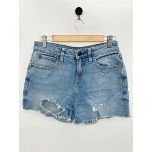 HALE‎ Tess Senna Light Wash Blue Distressed Denim Cut-Off Shorts Womens Size 28